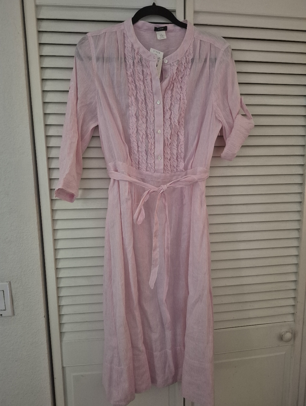 J. Crew Pink Linen Dress 12